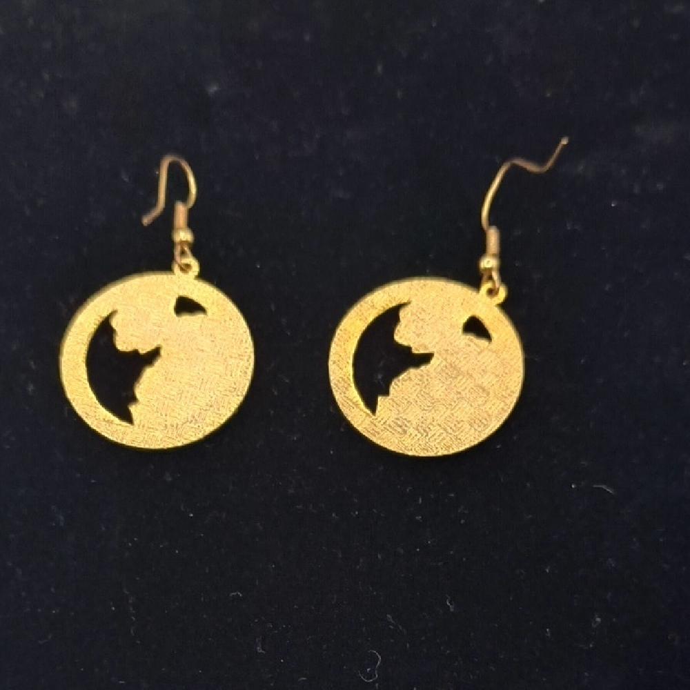 Enamel Butterfly And Floral Earrings - Picture 2 of 3
